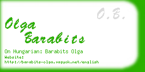 olga barabits business card